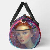 Zauberhaftes Rainbow-Hair-Portrait Duffle Bag (Rechts)