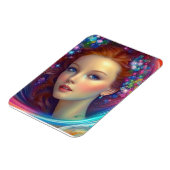 Zauberhaftes Rainbow-Hair-Portrait Magnet (Linke Seite)