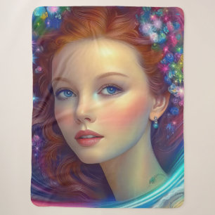 Zauberhaftes Rainbow-Hair-Portrait Sherpadecke