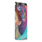 Zauberhaftes Rainbow-Hair-Portrait Thermosbecher (Nach rechts gedreht)