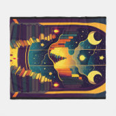 Zauberhaftes Reich der Bücher Fleecedecke (Vorderseite (Horizontal))