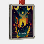 Zauberhaftes Reich der Bücher Ornament Aus Metall (Rechts)