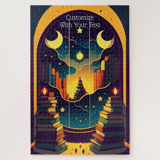 Zauberhaftes Reich der Bücher Puzzle (Vertikal)