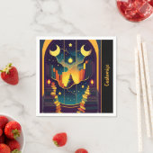 Zauberhaftes Reich der Bücher Serviette (Beispiel)