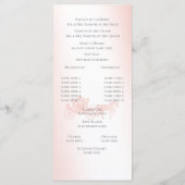 Zauberhaftes Rosa Märchenschloss Hochzeitsprogramm Programm (Rückseite)