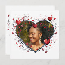 Zauberhaftes rotes Wasserfarbenherz