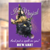 Zauberhaftes Schwarzes Katzen Halloween-Fenster Fensteraufkleber (Blatt 2)