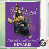 Zauberhaftes Schwarzes Katzen Halloween-Fenster Fensteraufkleber (Zuhause)