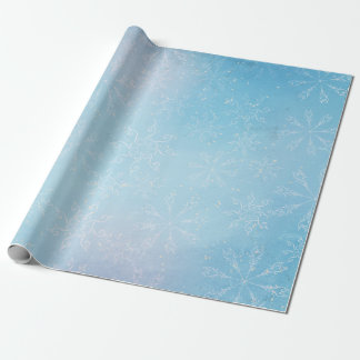 Zauberhaftes Snowflake Sky Wrapping Paper Geschenkpapier