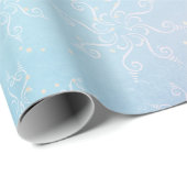 Zauberhaftes Snowflake Sky Wrapping Paper Geschenkpapier (Rolleneckpunkt)