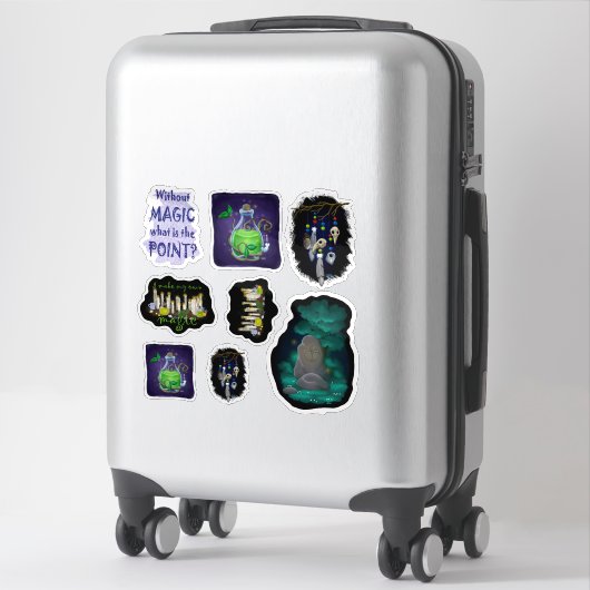 Zauberhaftes Stickerblatt Aufkleber (Koffer)