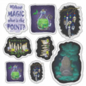 Zauberhaftes Stickerblatt Aufkleber (Vorderseite)