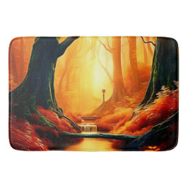 Zauberhaftes Waldglühen Badematte