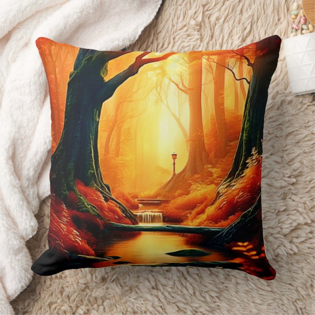 Zauberhaftes Waldglühen Kissen (Decke)