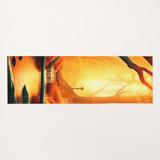 Zauberhaftes Waldglühen Yogamatte (Rückseite (Horizontal))