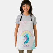 Zauberhaftes Wasserfarbeneinhorn, Regenbogen, Ster Schürze (Insitu)