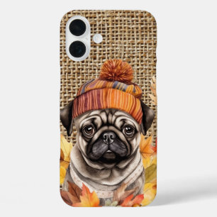 ZAUBERHAFTES WATERCOLOR FALL PUG-HUNDEGESICHT iPhone 16 PLUS HÜLLE
