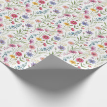 Zauberhaftes Wildblumen-Geschenkpapier