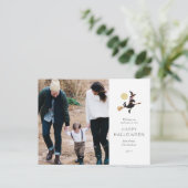 Zauberhand-Halloween-Fotokarte Feiertagspostkarte (Stehend Vorderseite)