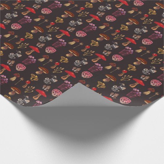 Zauberhand handgefertigte Pilzmuster Geschenkpapier (Ecke)