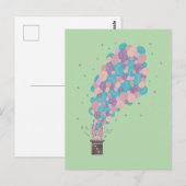 Zauberhase Blasenexplosion | Whimsical Magic Postkarte (Vorne/Hinten)