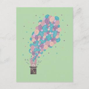 Zauberhase Blasenexplosion Whimsical Magic Postkarte