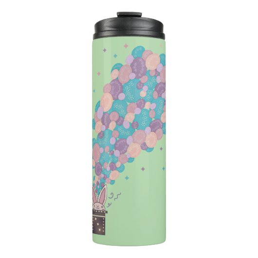 Zauberhase Blasenexplosion | Whimsical Magic Thermosbecher (Vorderseite)