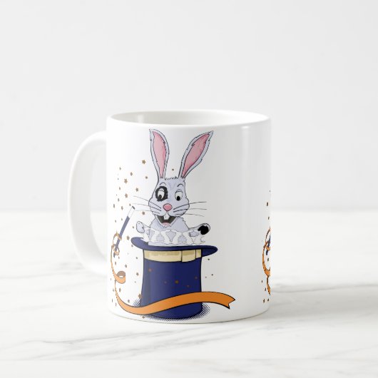 Zauberhase im oberen Hut Kaffeetasse (Vorderseite Links)