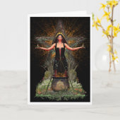 Zauberhexe Karte (Gelbe Blume)