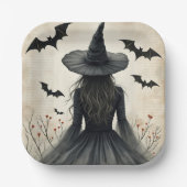 Zauberhexe Pappteller (Vorderseite)