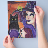 Zauberhexe und Katze von Renee Lavoie Flyer (Hand)