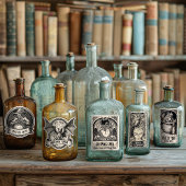 Zauberhexen Flaschenkasten Halloween-Gewürzmarken Aufkleber