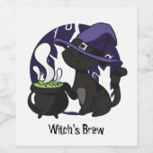 Zauberhexen Weinetikett (Einzelnes Label)