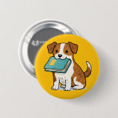 Zauberhund mit Buch Button (Vorne & Hinten)
