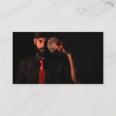 Zauberhut und Zauberstab Illusionisten Visitenkarte (Rückseite)