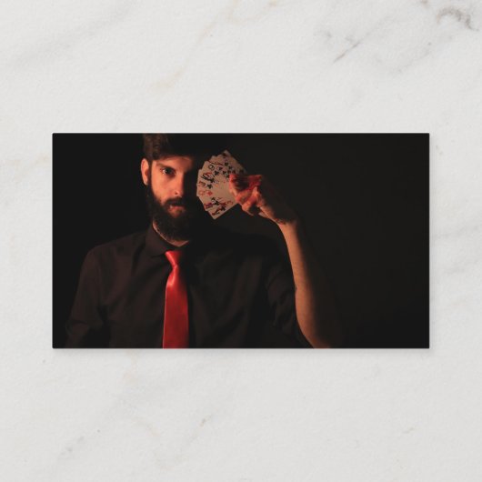 Zauberhut und Zauberstab Illusionisten Visitenkarte (Rückseite)