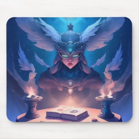 Zauberin beim Vorbereiten eines Zaubers Mousepad (Vorne)