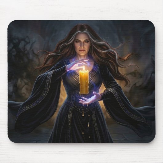 Zauberin der arkane Kerze Mousepad (Vorne)