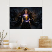 Zauberin der arkane Kerze Poster (Küche)