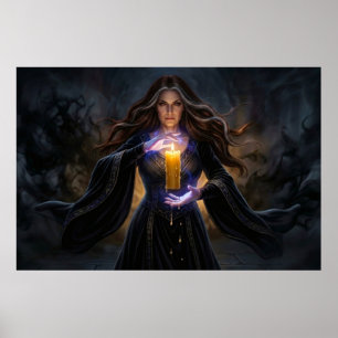 Zauberin der arkane Kerze Poster