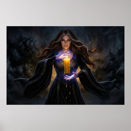 Zauberin der arkane Kerze Poster (Vorne)