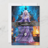 Zauberin Halloween Geburtstagsparty Einladung (Vorderseite)