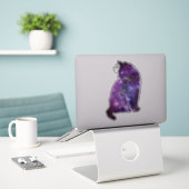 Zauberkatze Aufkleber (Laptop auf Schreibtisch)