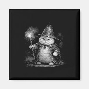 Zauberkatze Magie Fantasy lustig vintage Tabby Mem Magnet