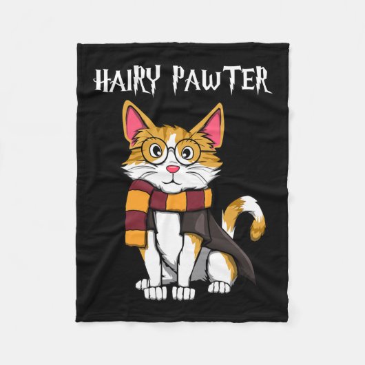 Zauberkatze mit Gläsern, die katzenreich sind Fleecedecke (Vorderseite)