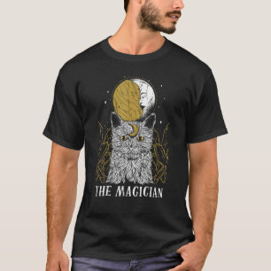 Zauberkatze Mond Tarotkarte Heide Goblincore Goth T-Shirt
