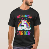 Zauberkatze Unicorn Regenbogen 5. Klasse zurück zu T-Shirt (Vorderseite)
