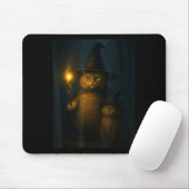 Zauberkatze Weird Funny Halloween-Katzen-Meme Mousepad (Mit Mouse)