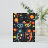 Zauberkatzen Postkarte (Stehend Vorderseite)