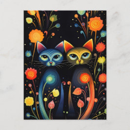 Zauberkatzen Postkarte